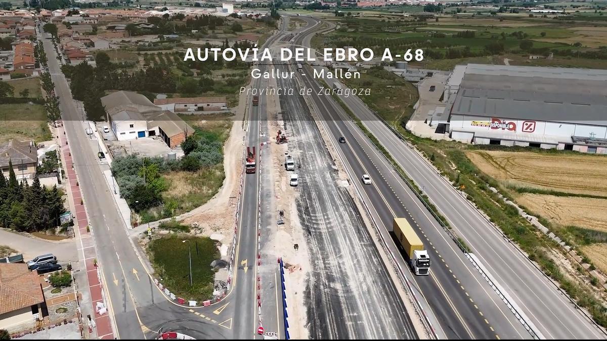 VIDEO | Transportes advierte de afecciones al tráfico por las obras en la A-68 a partir de este viernes