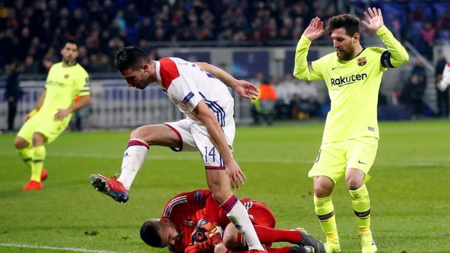 El Barça deja vivo al Lyon (0-0)