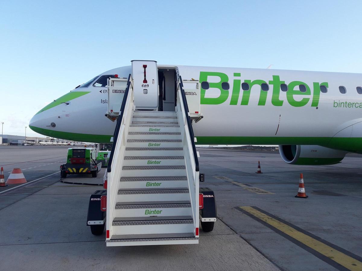 Una imagen de un avión de la compañía Binter.