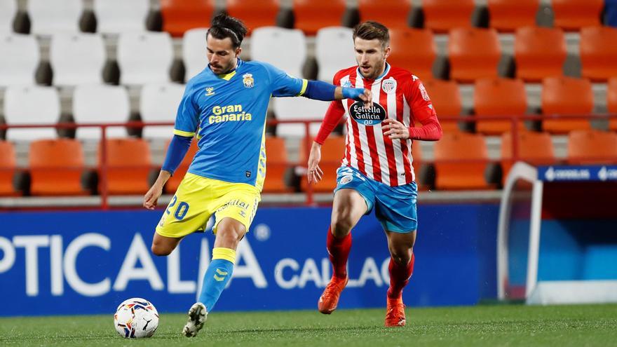 La UD Las Palmas logra neutralizar la ventaja del CD Lugo (1-1)