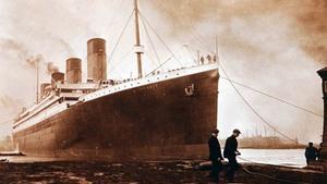Imagen del Titanic en 1912 en Belfast