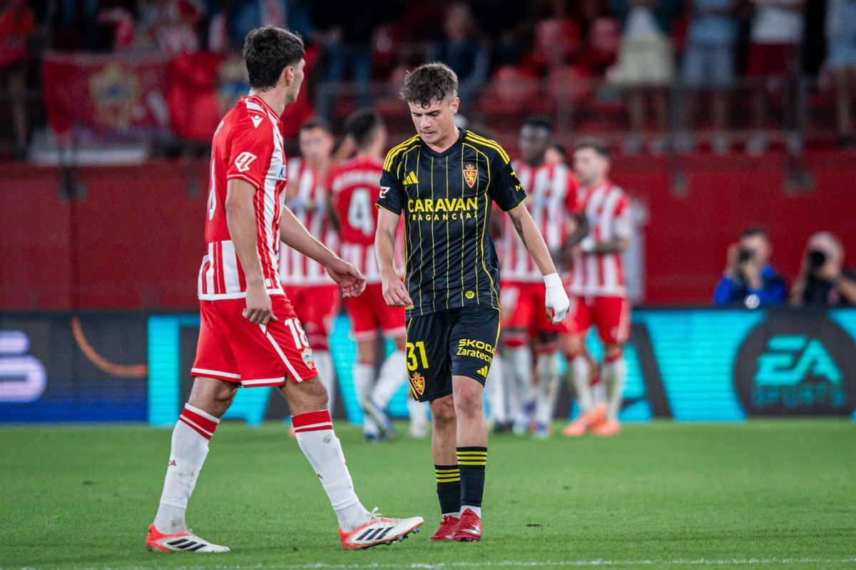 Hugo Pinilla, durante un partido con el Almería