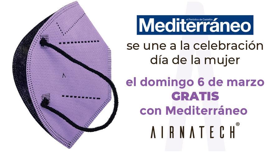 Mediterráneo regalará una mascarilla morada por el Día Internacional de la Mujer