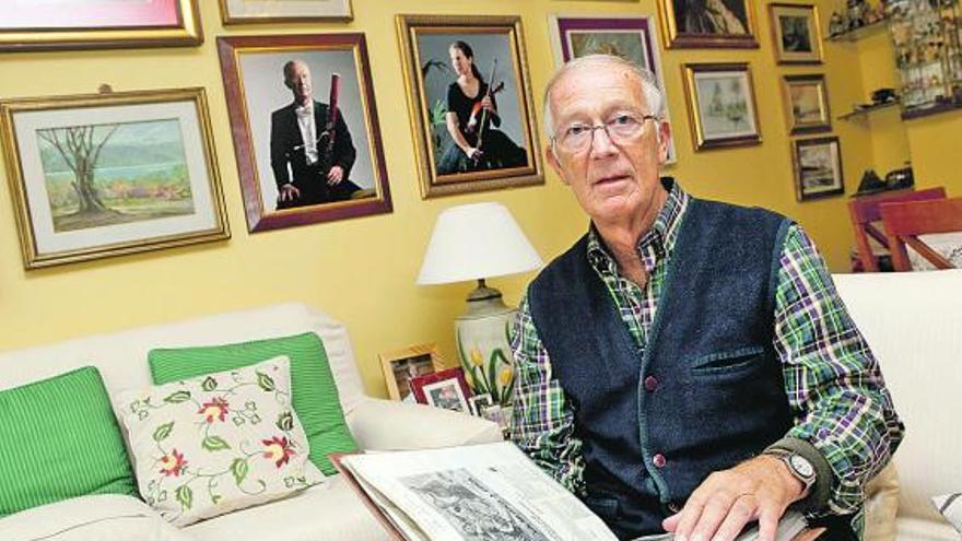 Vicenzo Menghini, en la tarde de ayer, en su domicilio de Gijón.