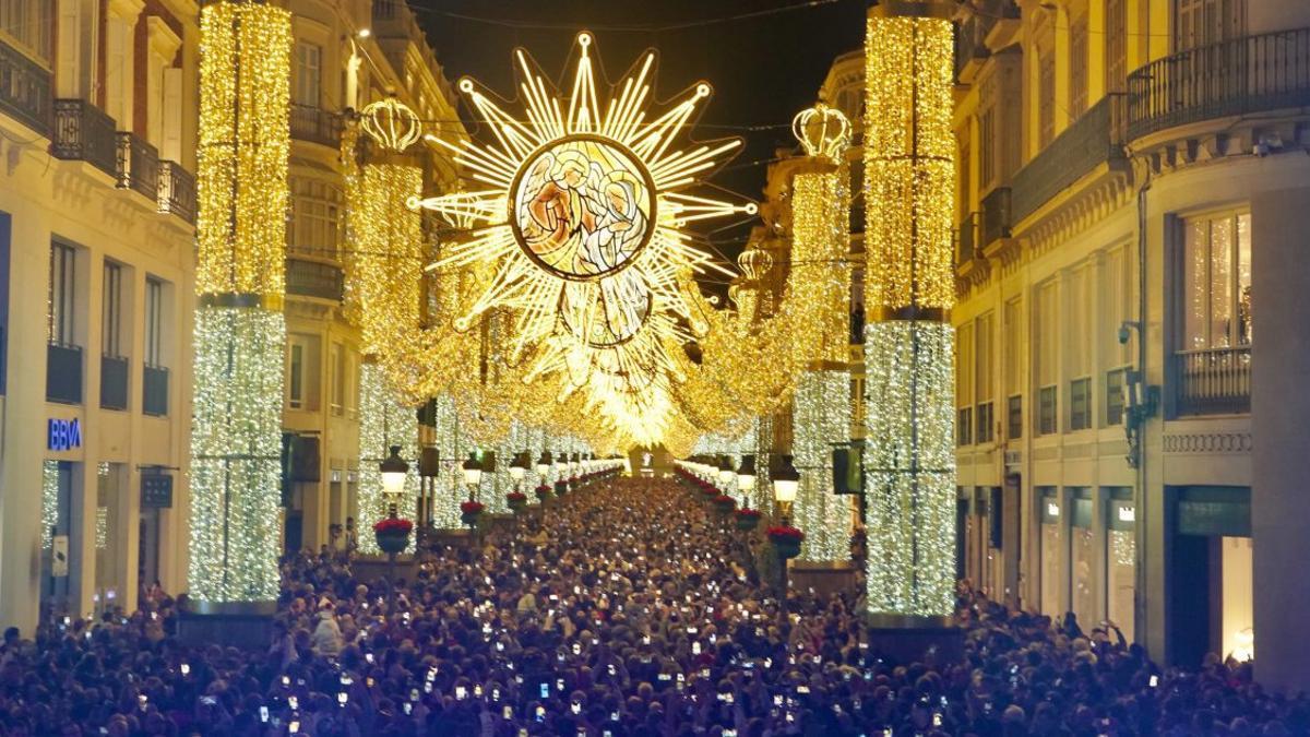 Las luces de Navidad de la calle Larios.