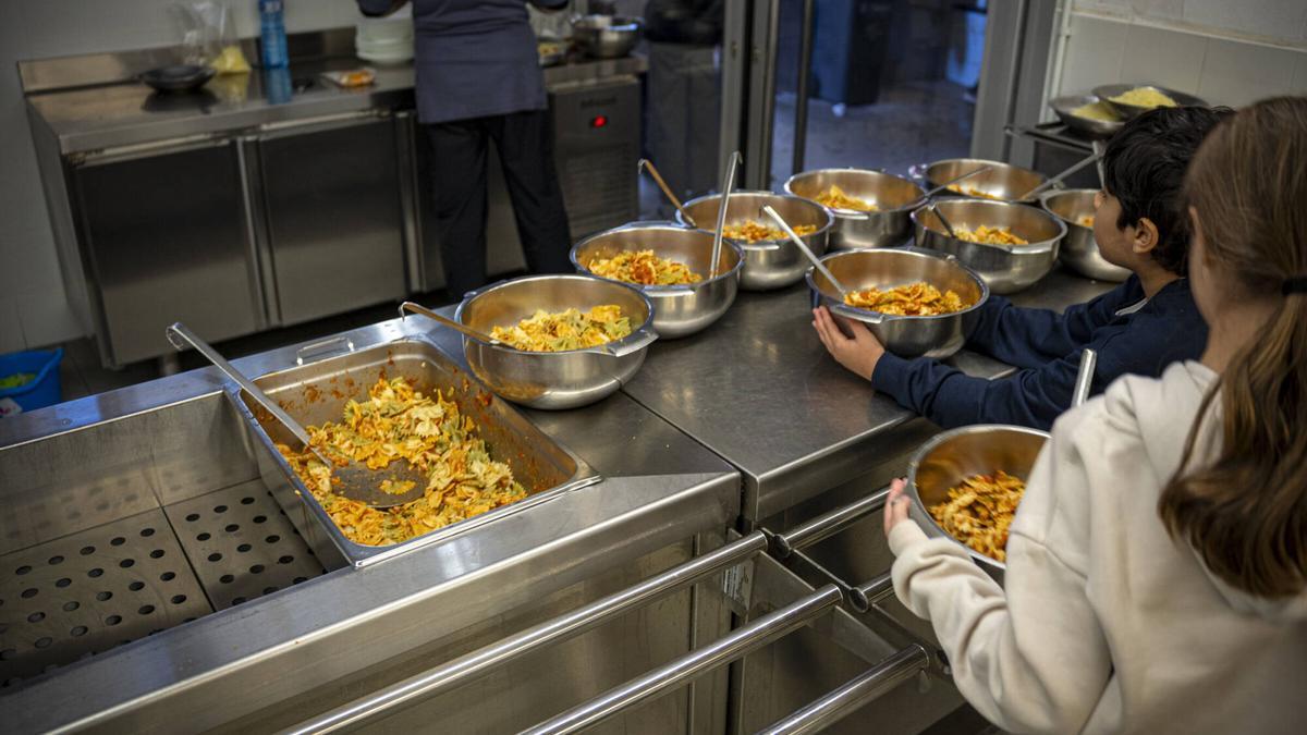 Un comedor escolar en Catalunya, este curso.