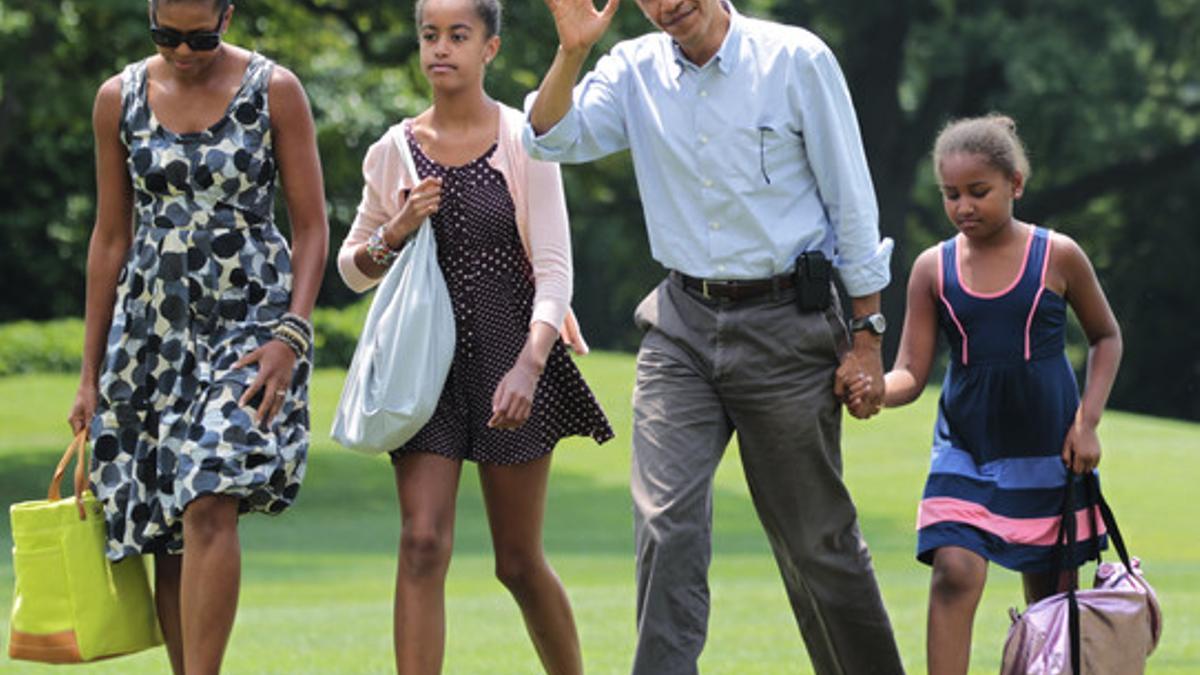 Barack Obama, Michelle Obama, Sasha Obama, Malia Obama