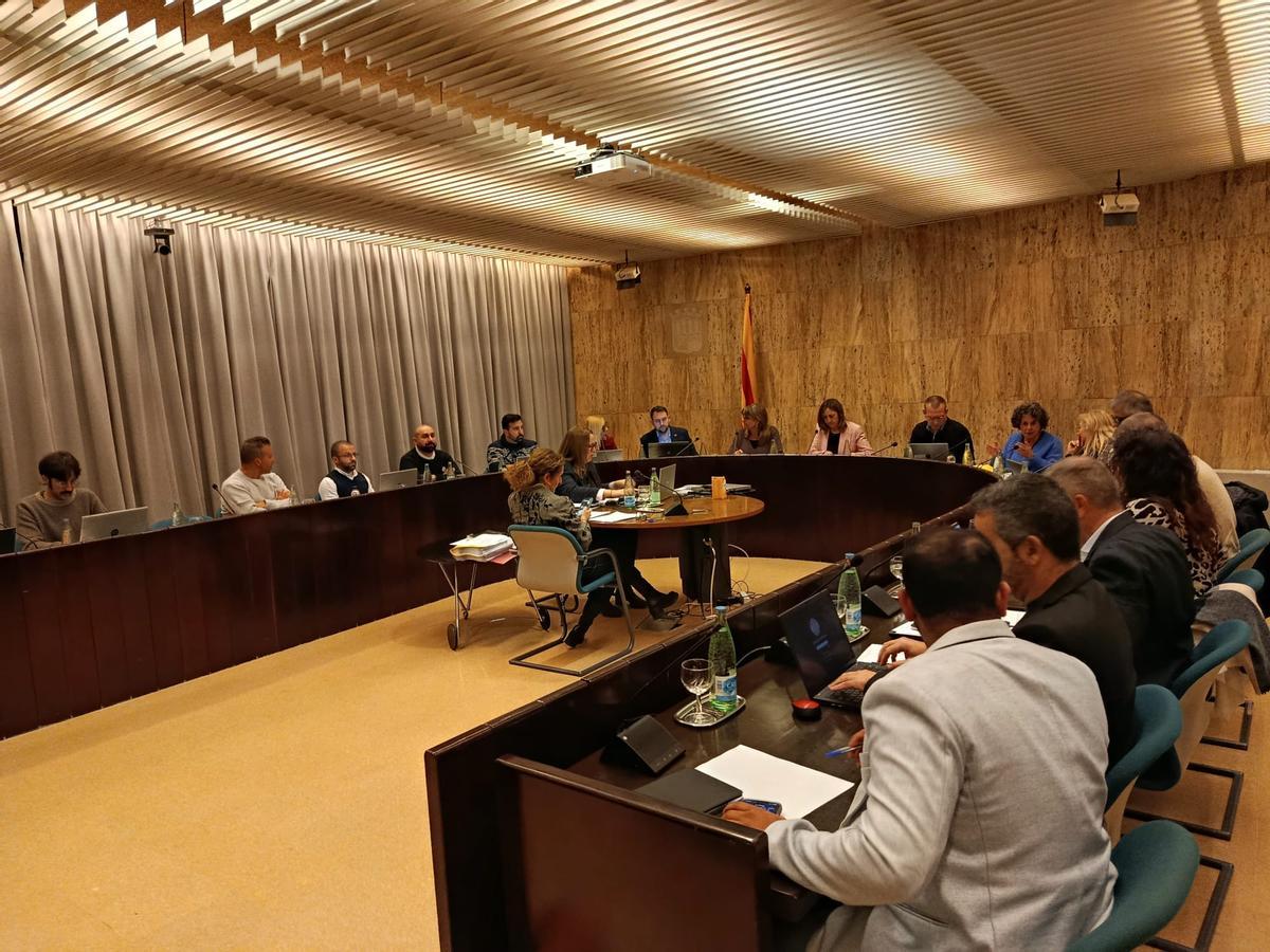 Una imatge del ple de gener de l'Ajuntament de Salt