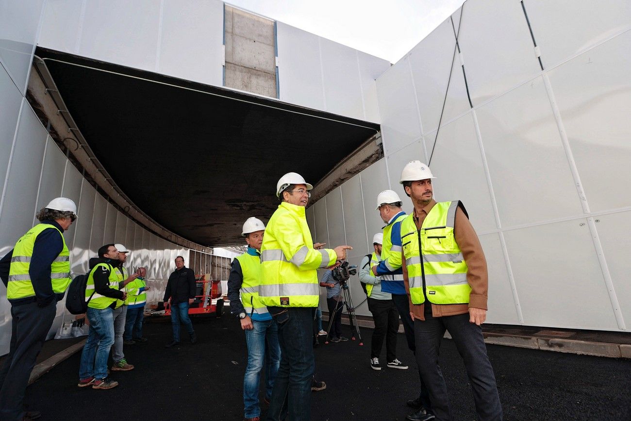 Visita a las obras del desvío de la carretera de La Esperanza (TF-24) a la altura de la rotonda del Padre Anchieta