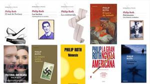 Portadas de diez novelas de Philip Roth que hay que leer.