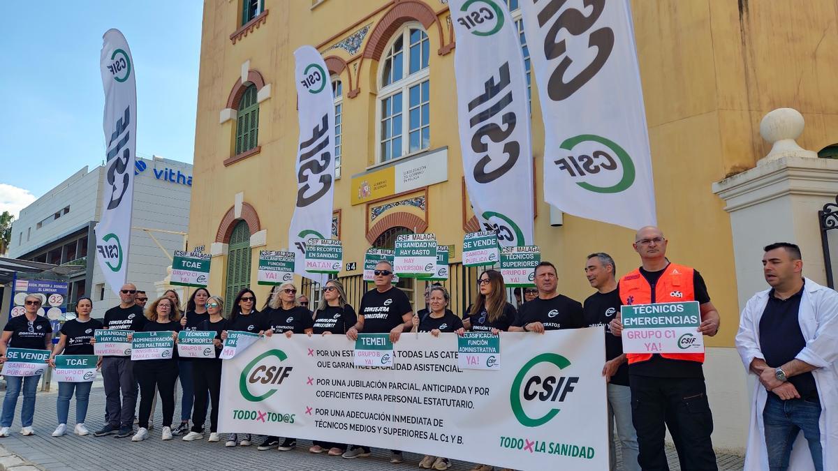CSIF se moviliza en Málaga contra el Estatuto Marco