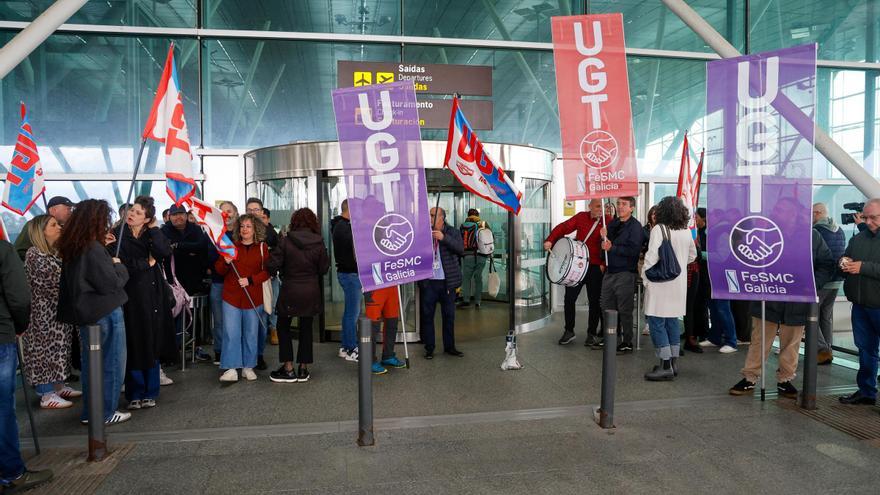 UGT convoca coincidindo coa primeira xornada de folga en Iberia unha concentración en Lavacolla