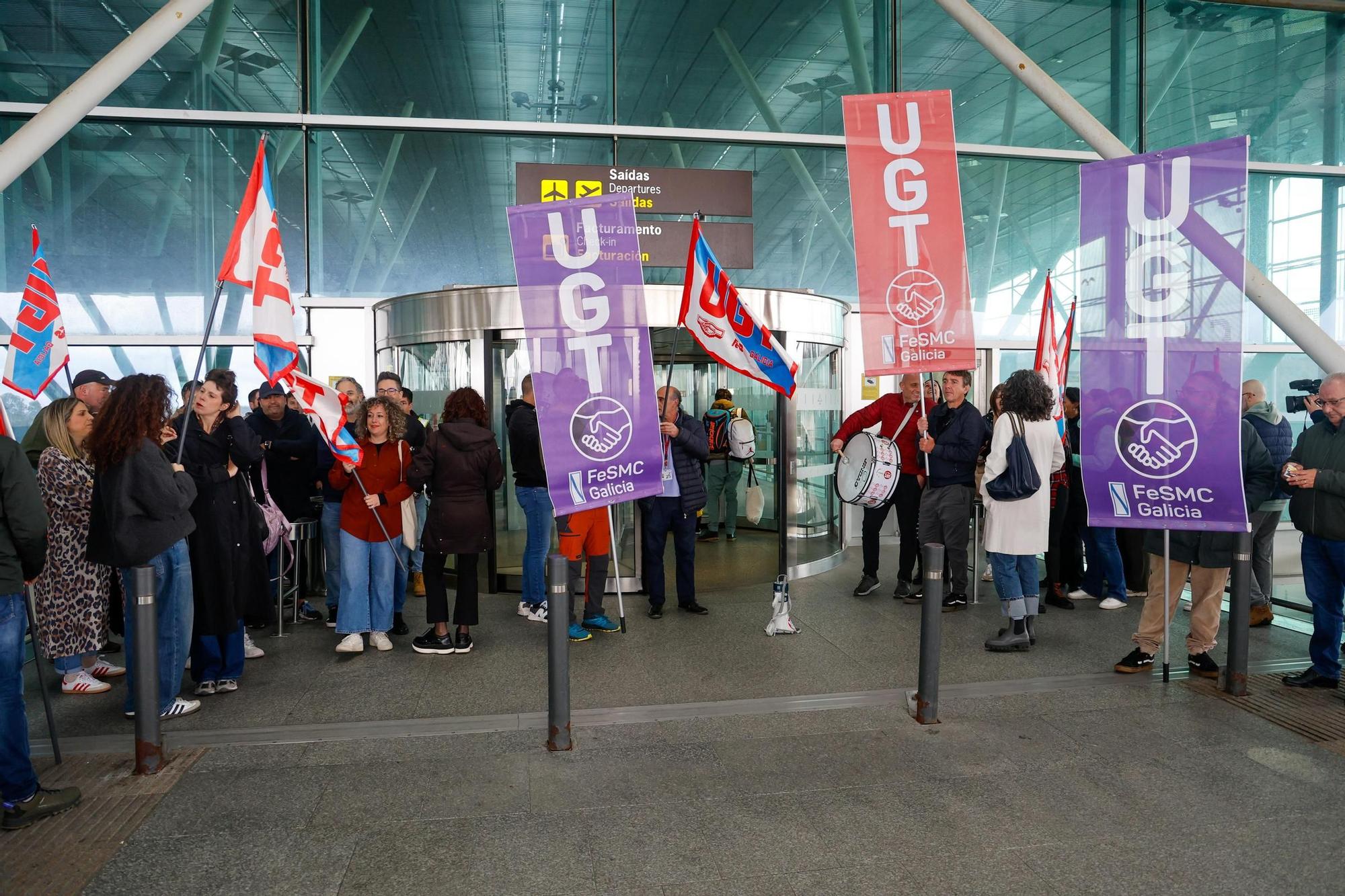 UGT convoca coincidindo coa primeira xornada de folga en Iberia unha concentración en Lavacolla
