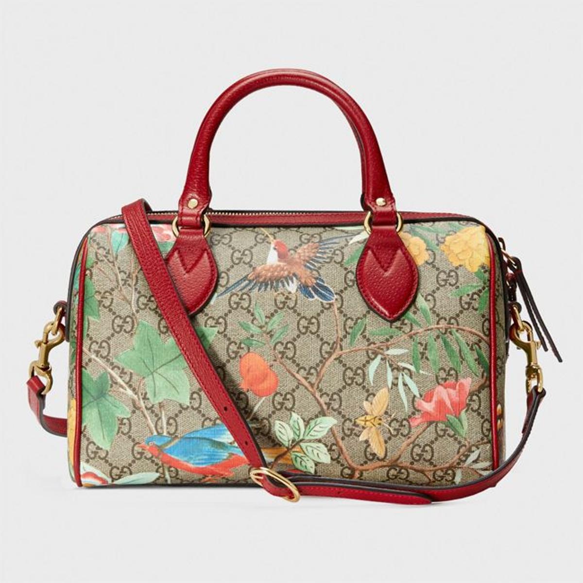 Bolso de mano de estampado primaveral de Gucci