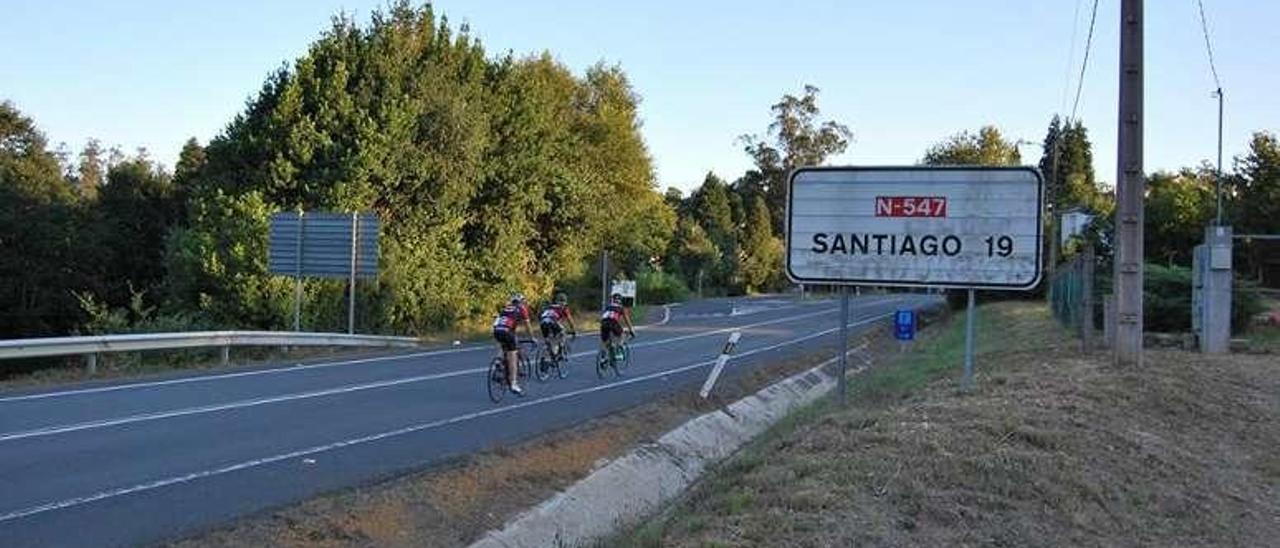 Un momento del recorrido, ya muy cerca de Santiago.