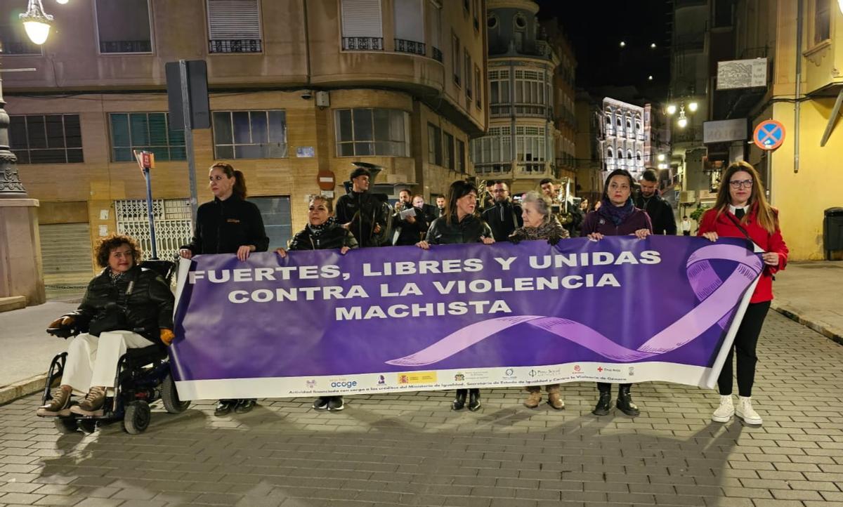 Una de las pancartas en la marcha