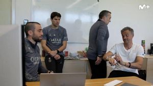 El truco de Luis Enrique y su cuerpo técnico