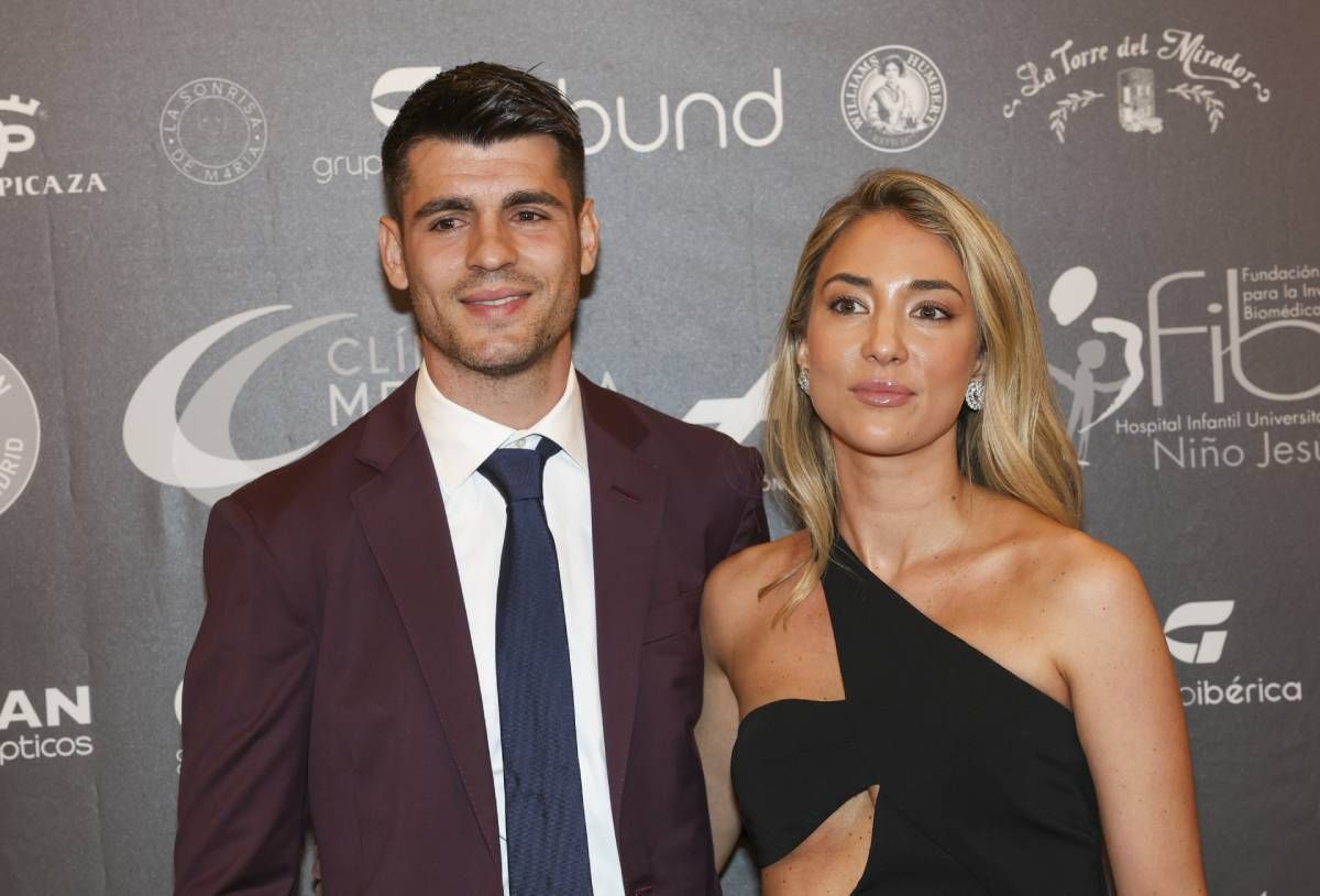 Álvaro Morata y Alice Campello en un evento en Madrid en 2024