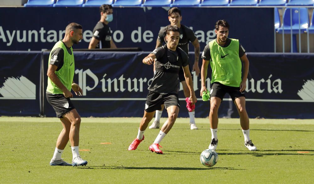 Primer entrenamiento de grupo del Málaga CF