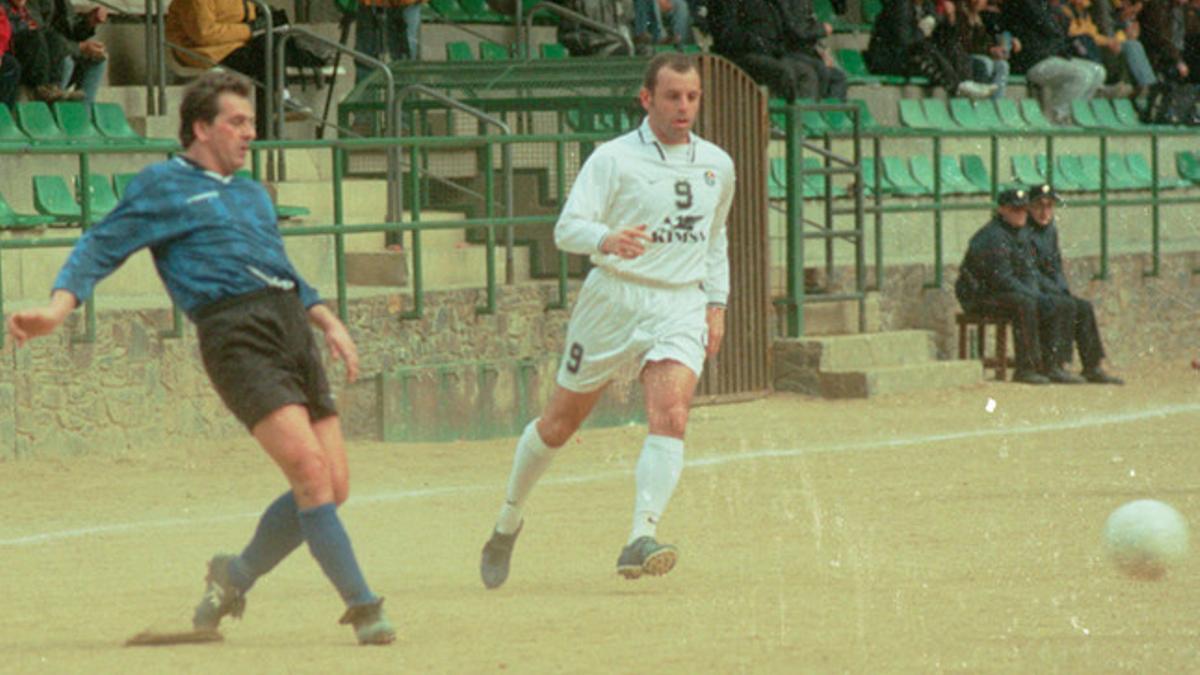 Sandro Rosell en un partido del año 1998 cuando jugaba en el CE Principat