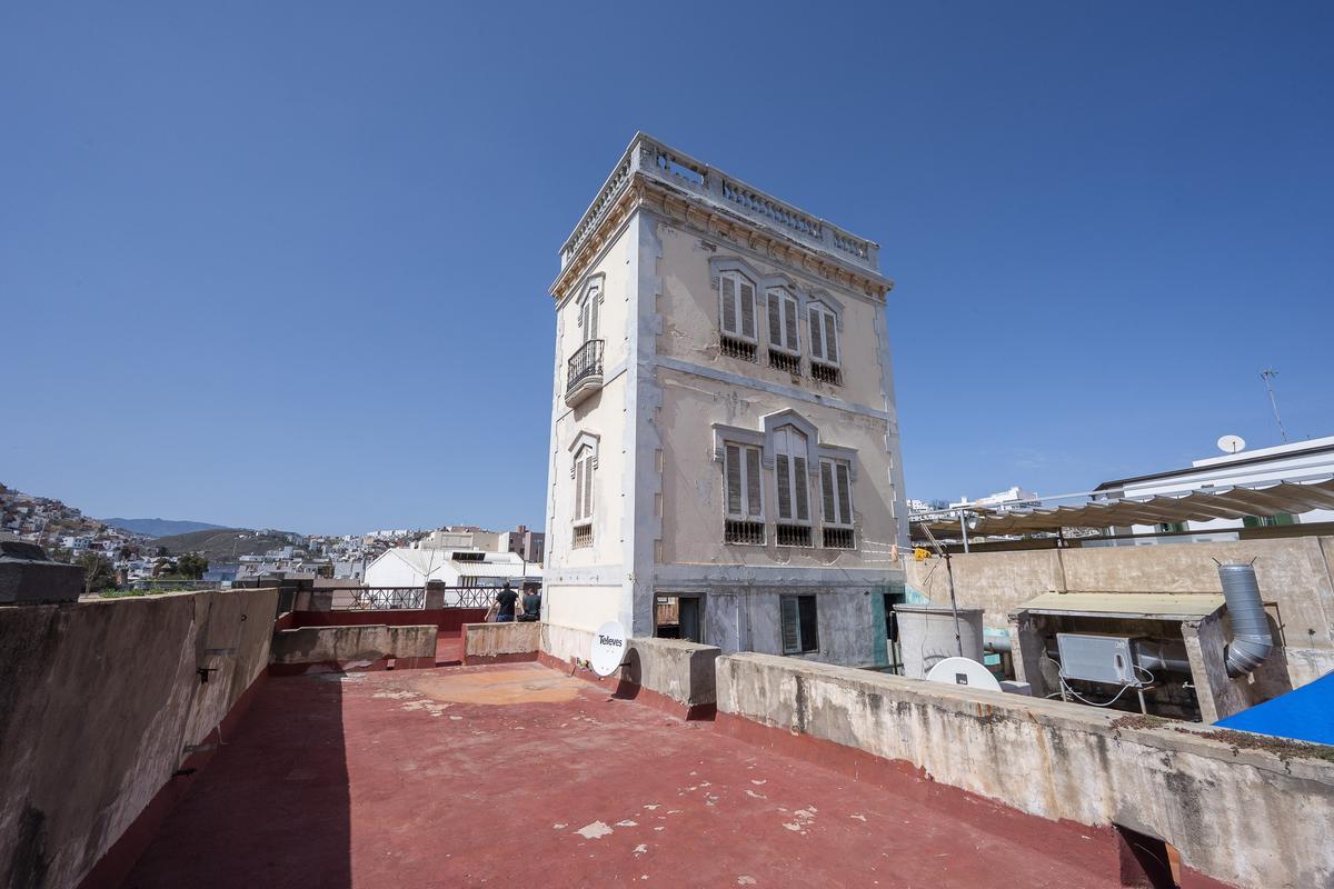 Azotea del inmueble que ha adquirido el Cabildo insular para ampliar la Biblioteca Insular