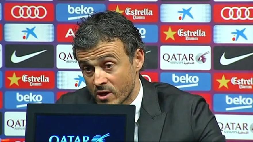 Vídeo / Luis Enrique se asustó con la entrada a Messi