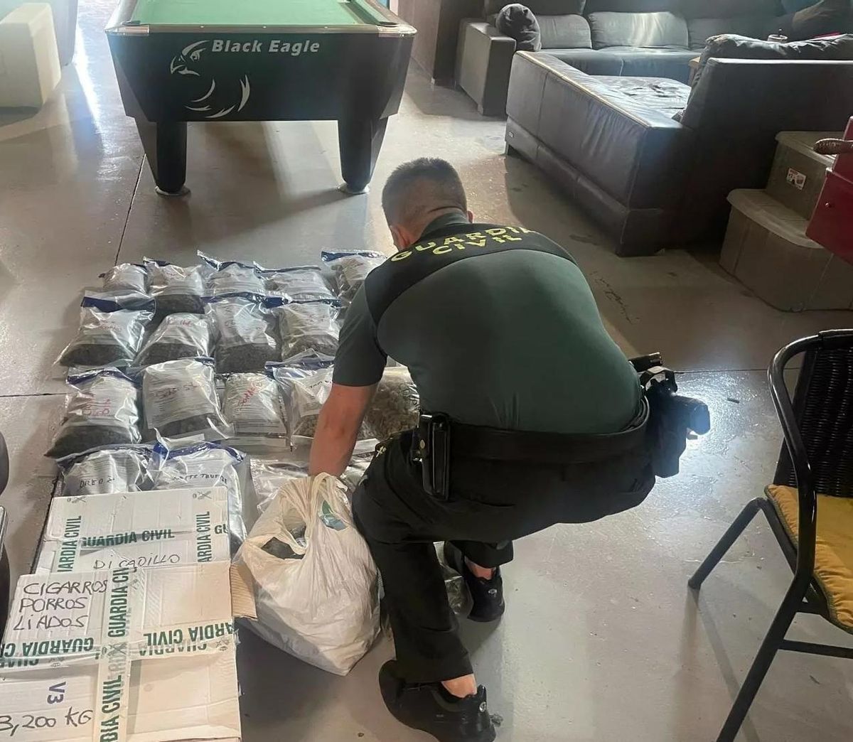 Estupefacientes incautados a esta organización criminal.