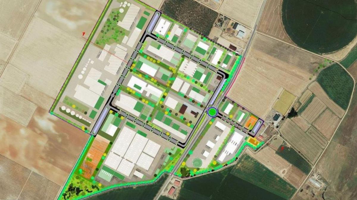 Vista aérea recreada del nuevo polígono Zamora Norte.