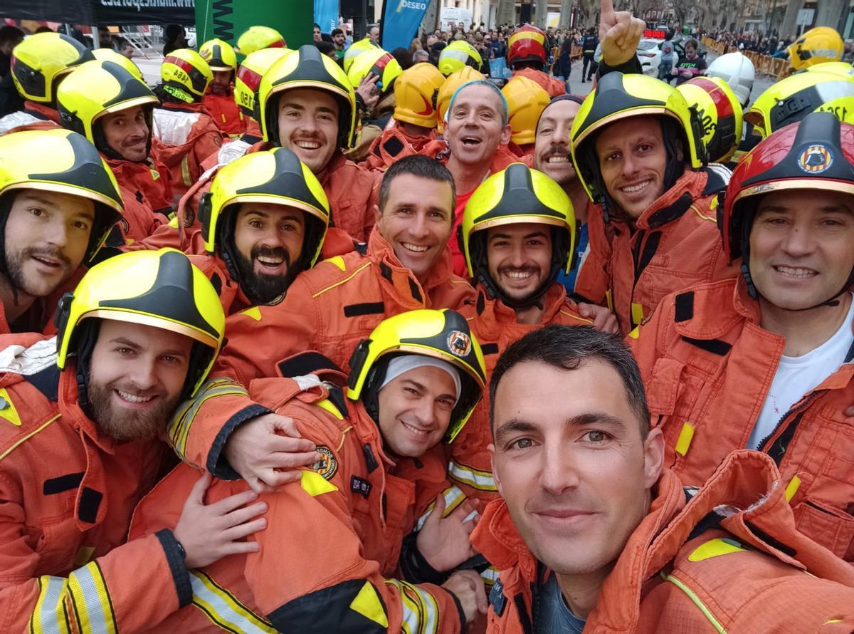 Participantes en la carrera 10k bomberos celebrada en Xàtiva.