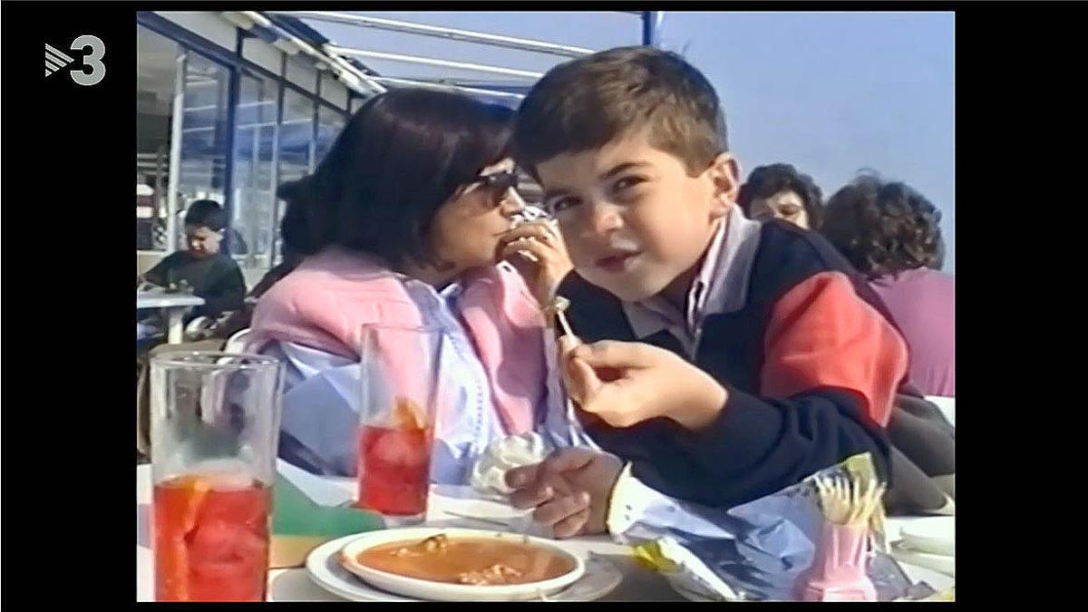 Pere Aragonès, de niño (TV3).