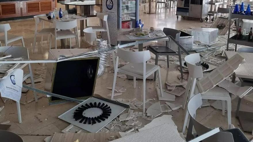 Siete heridos al desprenderse el techo del comedor de un hotel de Benidorm