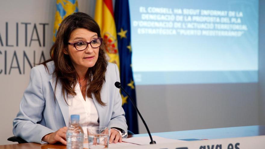 Mónica Oltra, en la rueda de prensa tras el pleno del Consell.