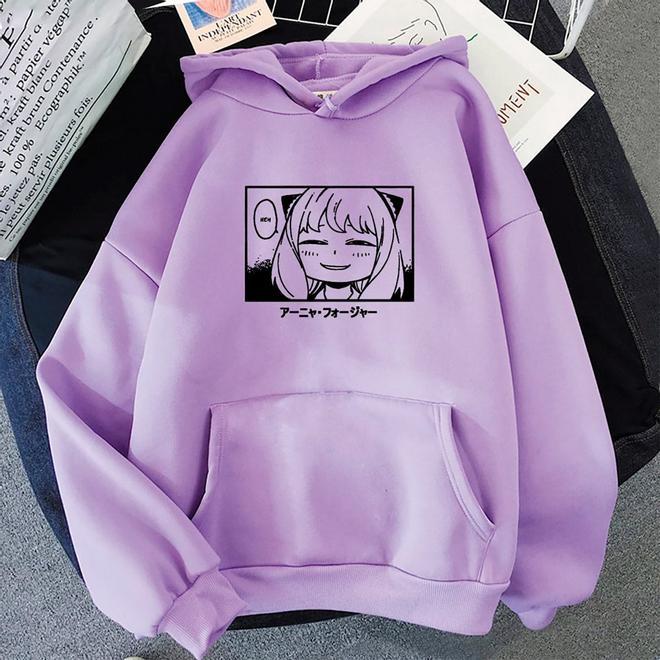 Sudadera morada básica de AliExpress.