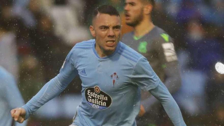 Aspas, en el último partido en Balaídos contra la Real. // Alba Villar