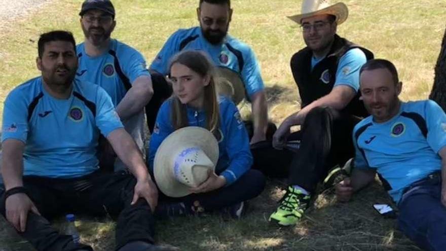 Integrantes del nuevo club de tiro con arco de Lalín, el Arco Celta.