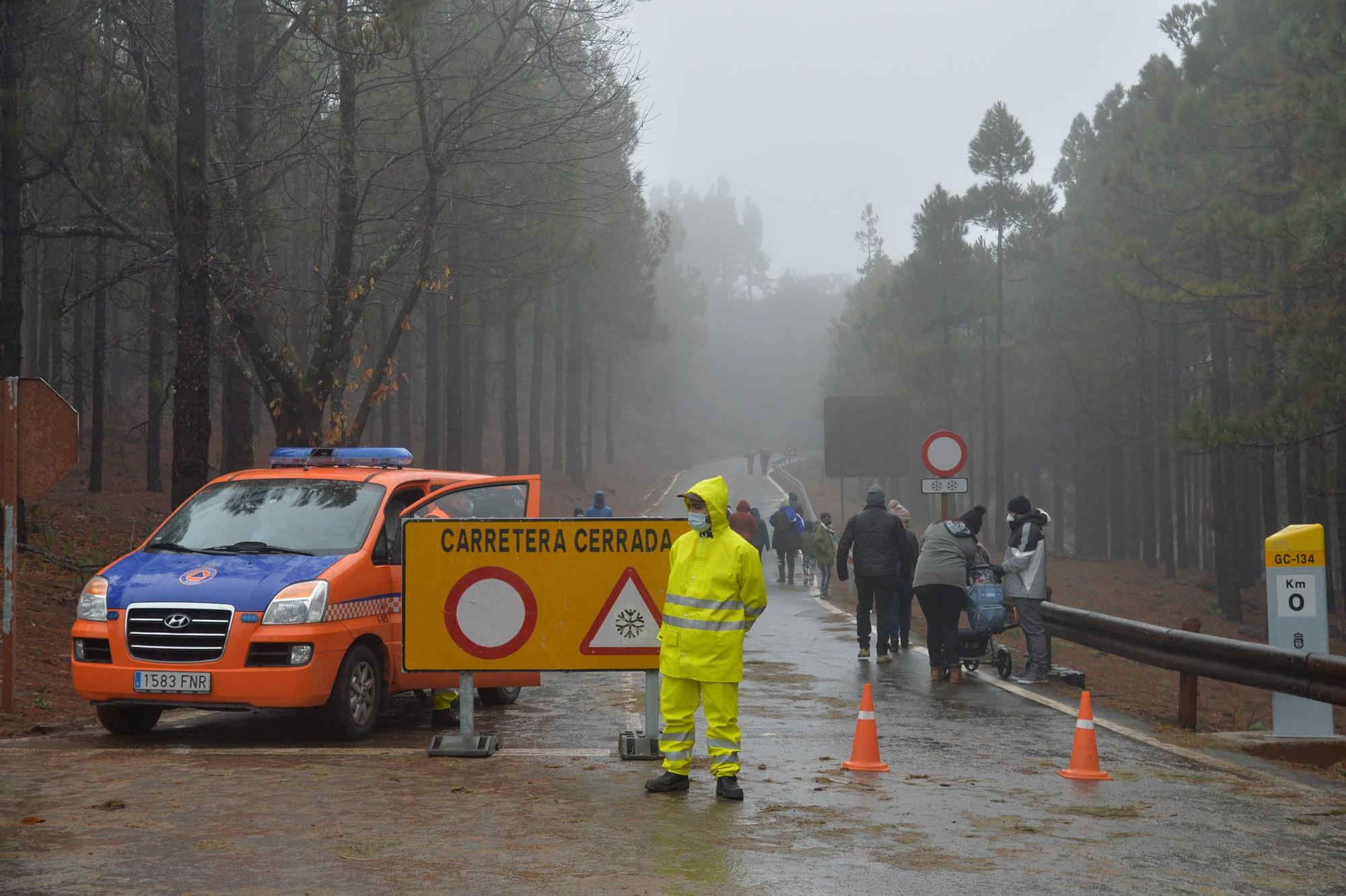 Nueva jornada de lluvias en Gran Canaria por el paso de la borrasca 'Filomena'