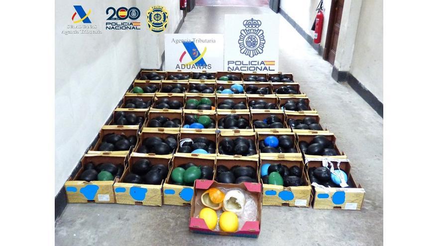 Detectada en el puerto de Vigo media tonelada de cocaína escondida en melones