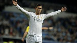 Cristiano Ronaldo celebra un dels seus quatre gols davant el Malmö.