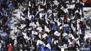 Aficionados del Leganés en Butarque.