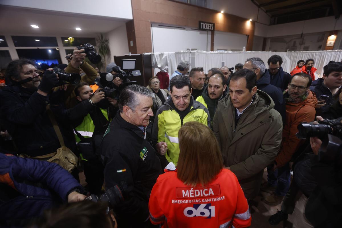 El presidente andaluz en el lugar del accidente ferroviario