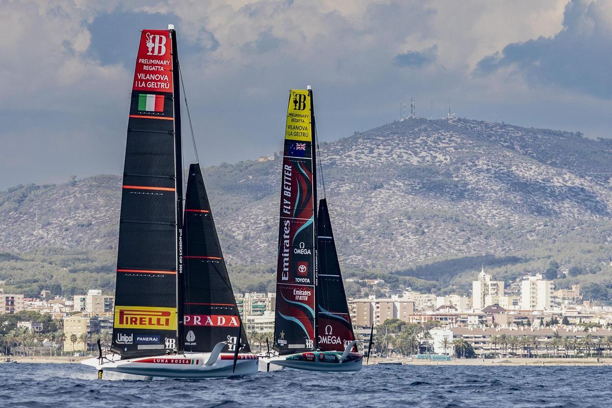 La Copa América de vela iza las velas en Vilanova i la Geltrú