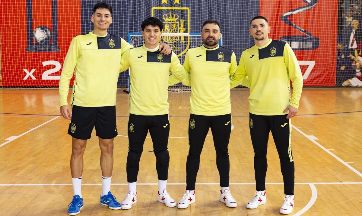 Ricardo Mayor, Antonio Navarro, Chemi y Mellado, de izquierda a derecha.  | RFEF