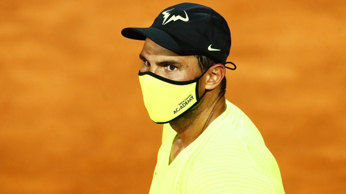 Rafa Nadal, tras su partido de ayer viernes en Roma.