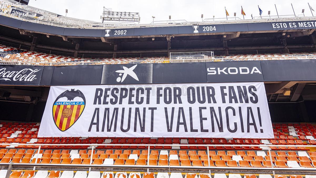 Mensaje del Valencia CF en Mestalla