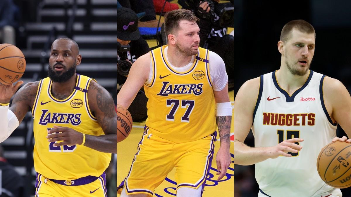 LeBron James, Luka Doncic y Nikola Jokic