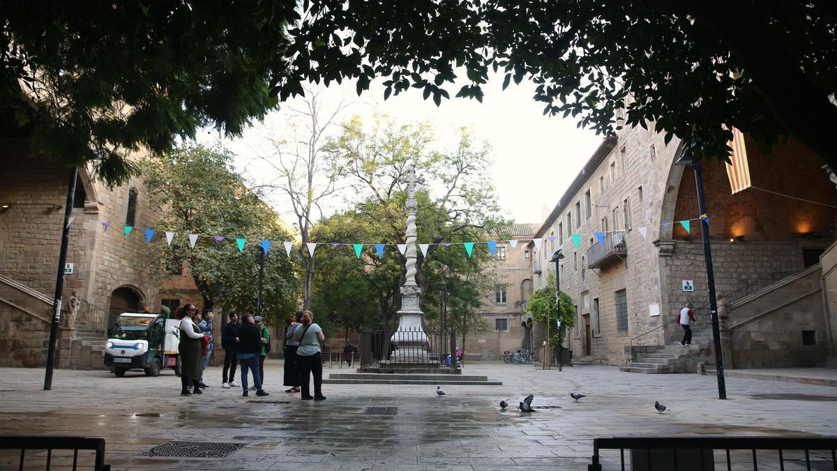 El interior del antiguo hospital de la Santa Creu, en el barrio del Raval, en Barcelona.