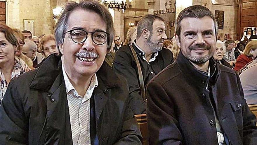 Xavier Pericay junto a Marc Pérez-Ribas en la Seu.