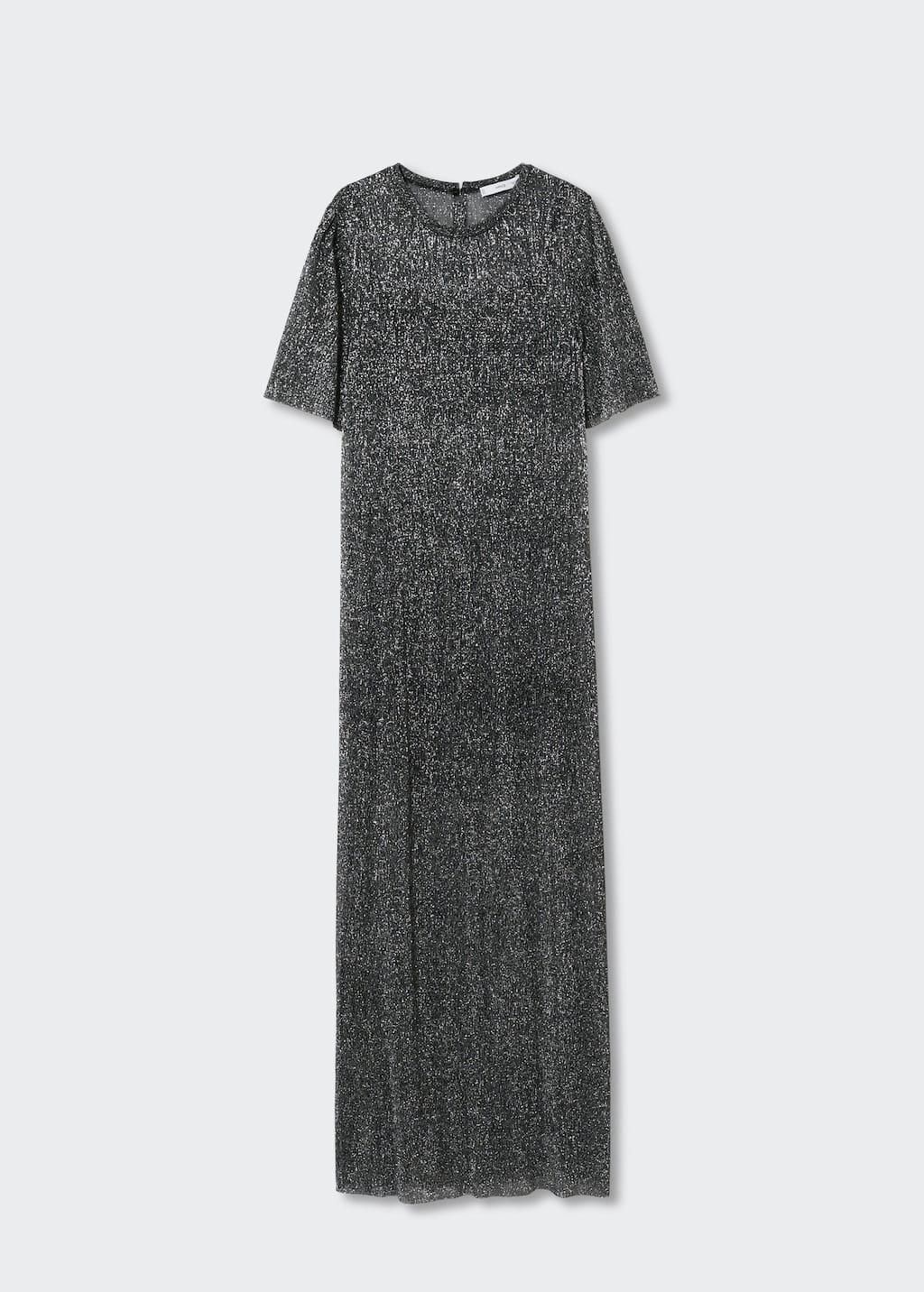 Vestido largo lúrex de Mango