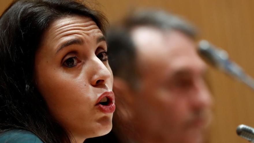 Irene Montero en la Comisión de Reconstrucción.