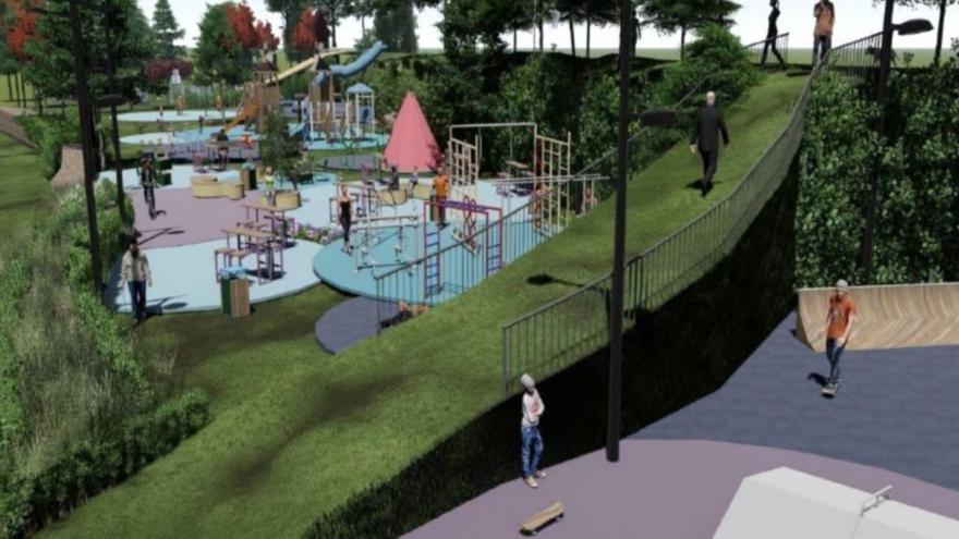 Infografía del futuro Parque Multiocio da Pesqueira. |  D.P.